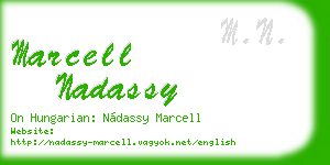 marcell nadassy business card