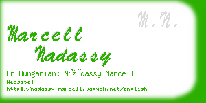 marcell nadassy business card